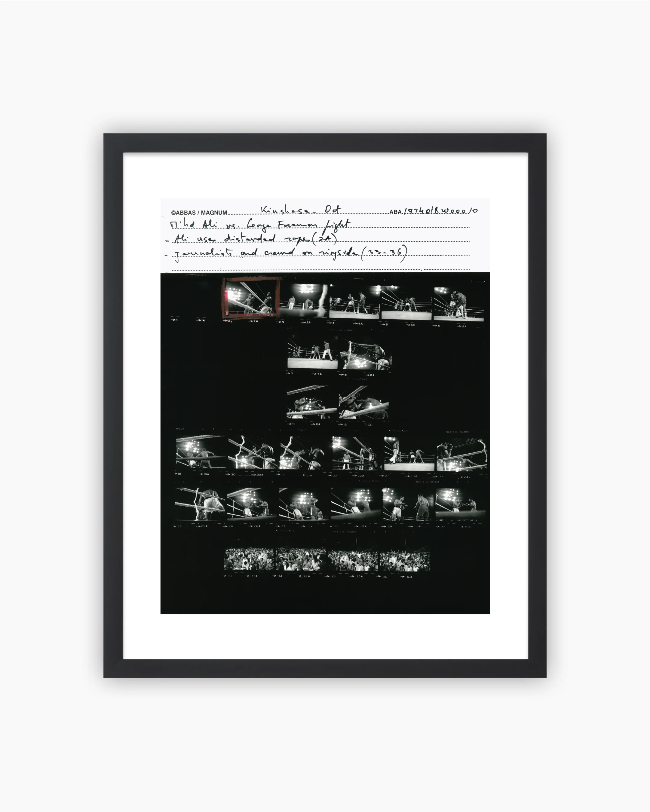 Contact Sheet Print: Muhammad Ali vs. George Foreman, 1974 - Image 3