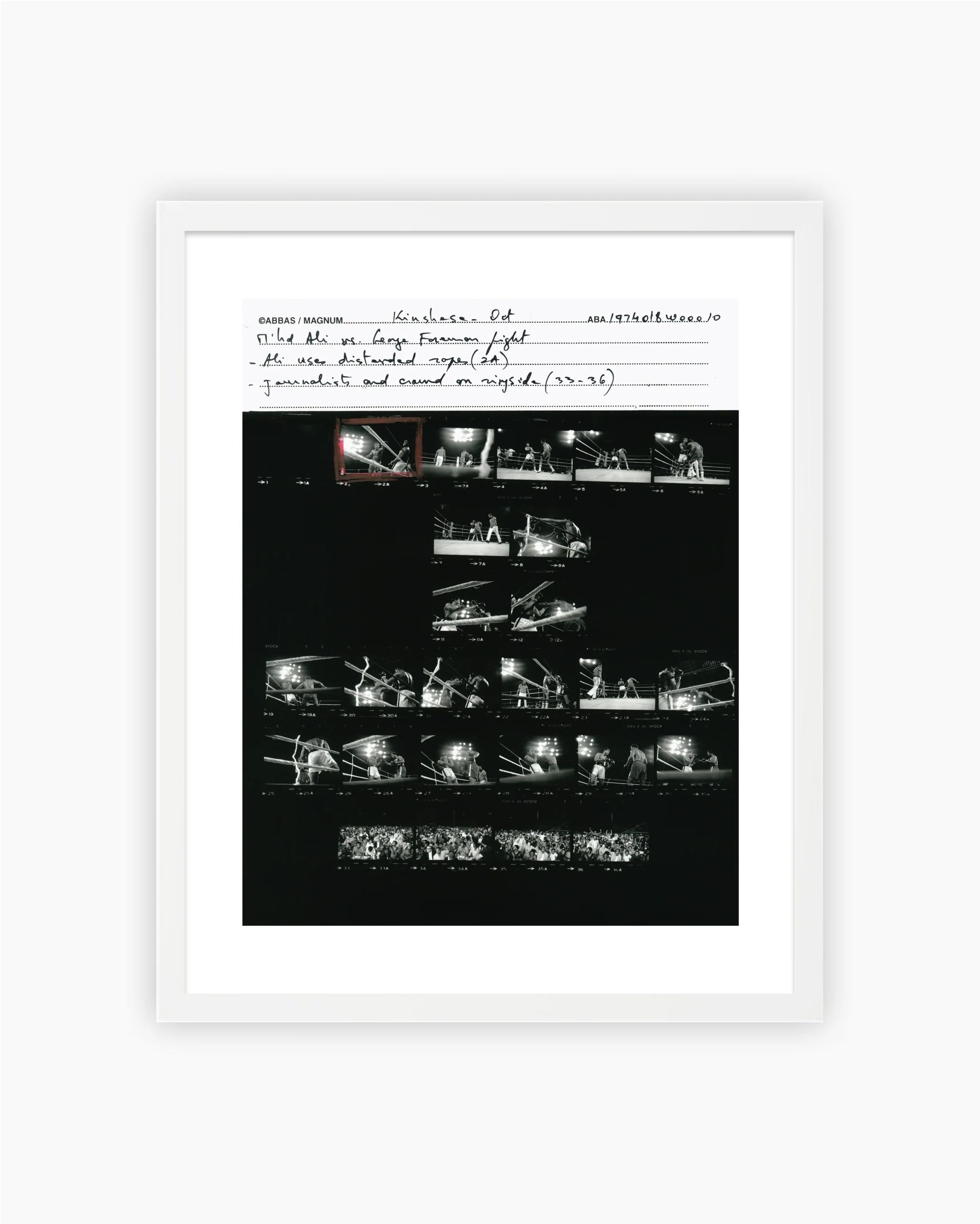 Contact Sheet Print: Muhammad Ali vs. George Foreman, 1974 - Image 4